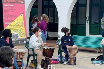 Taller de percusión africana en la Casa de la Juventud de Telde/Francisco Javier Santana.